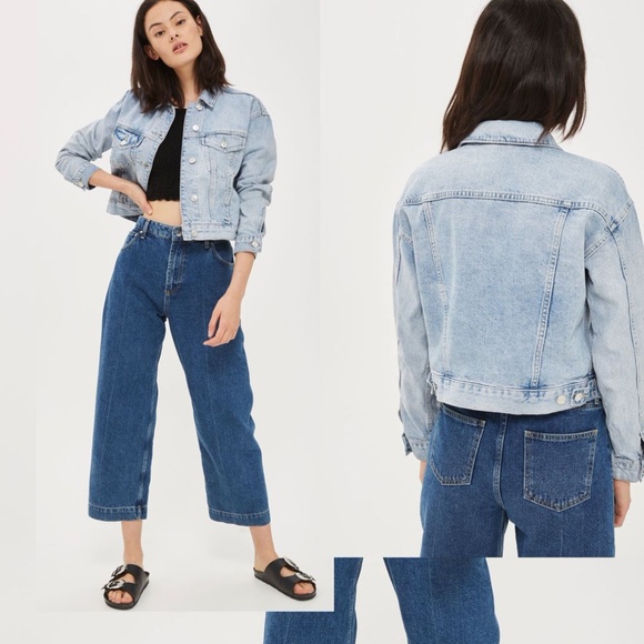 topshop denim cropped jacket